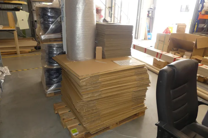 Konvolut Verpackungsmaterial Umfang: Palette mit Inhalt